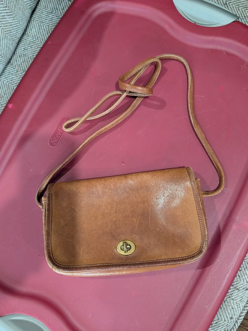 RARE Vintage 1970s Coach Companion Bag NYC Era Leather Crossbody 399-2734
